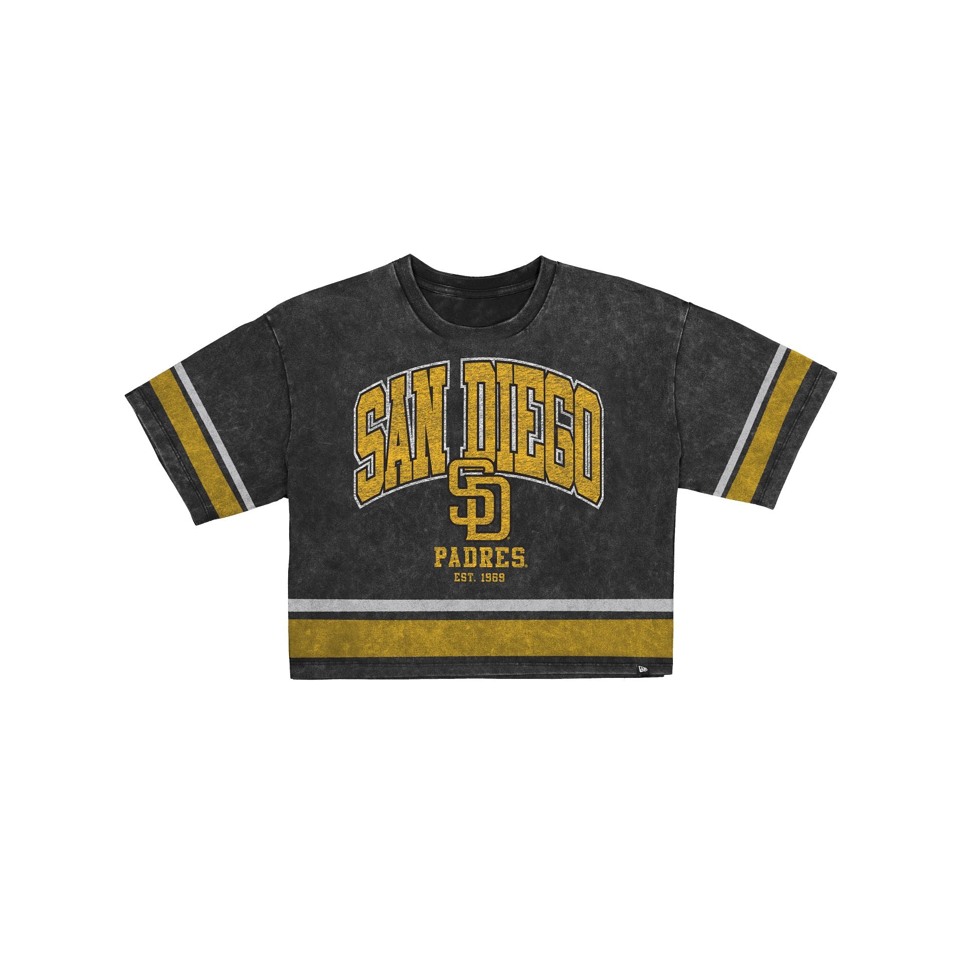 San Diego Padres Women's Vintage Stripe Cropped T-Shirt