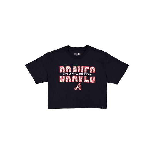 Atlanta Braves Women's Cropped Split T-Shirt