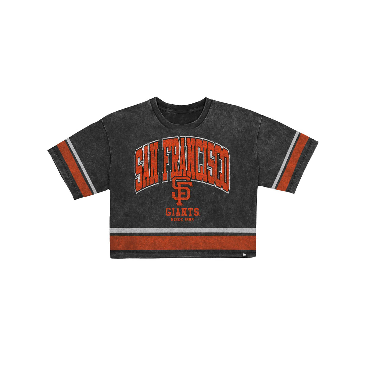 San Francisco Giants Women's Vintage Stripe Cropped T-Shirt
