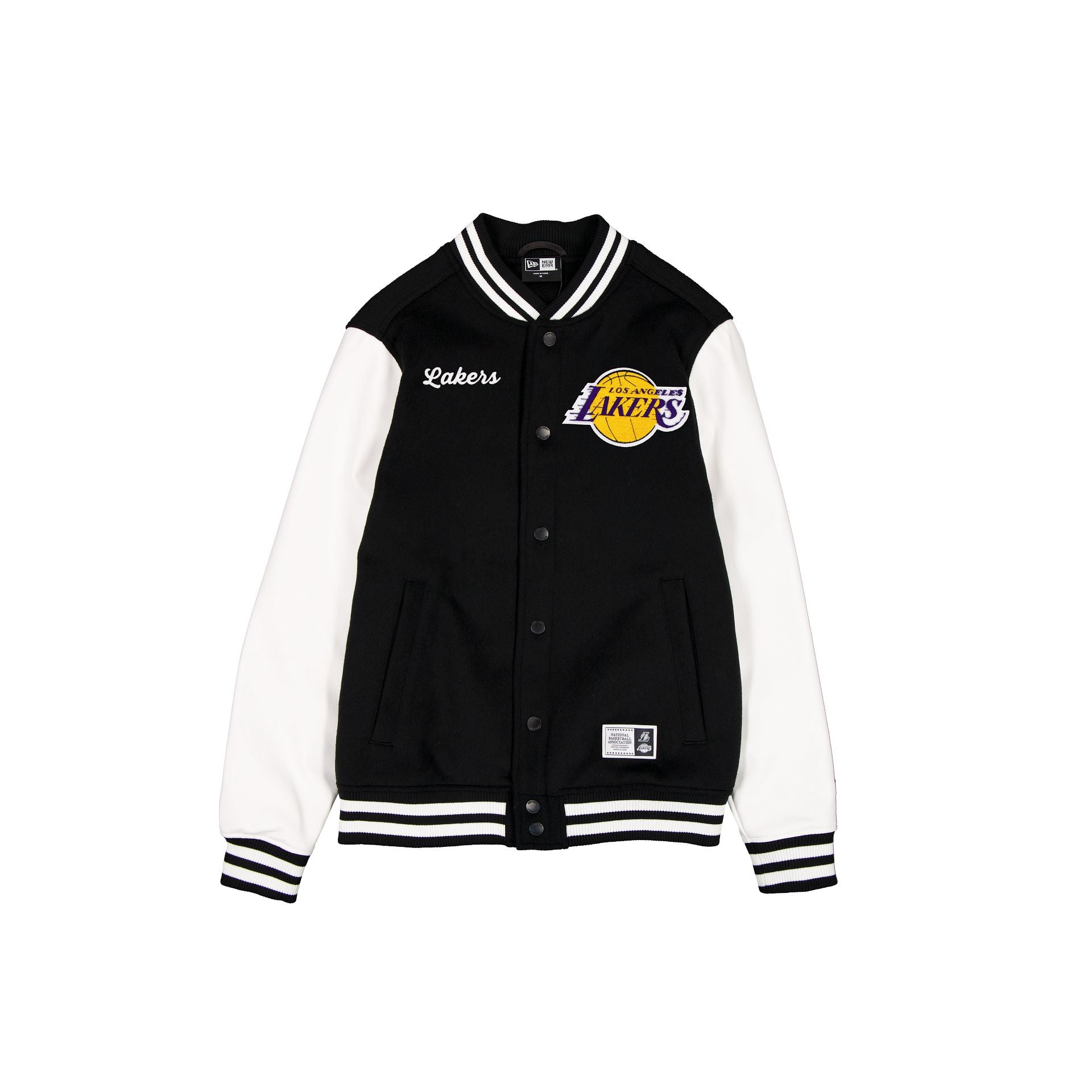 Los Angeles Lakers Black & White Varsity Jacket