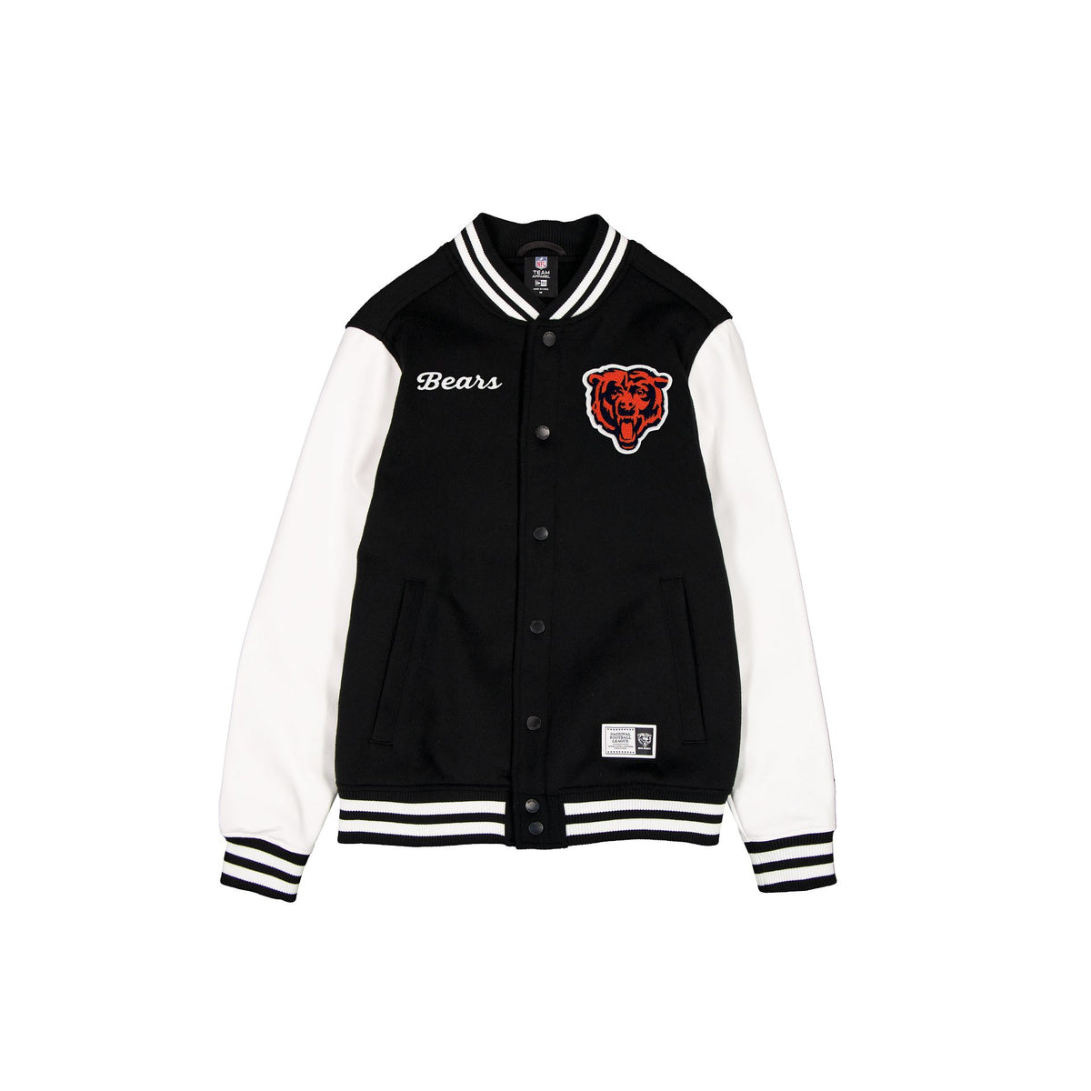 Chicago Bears Black & White Varsity Jacket