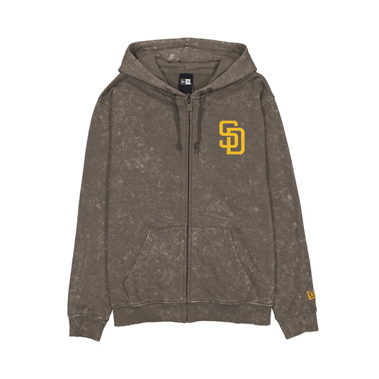 San Diego Padres Washed Graphic Full-Zip Hoodie