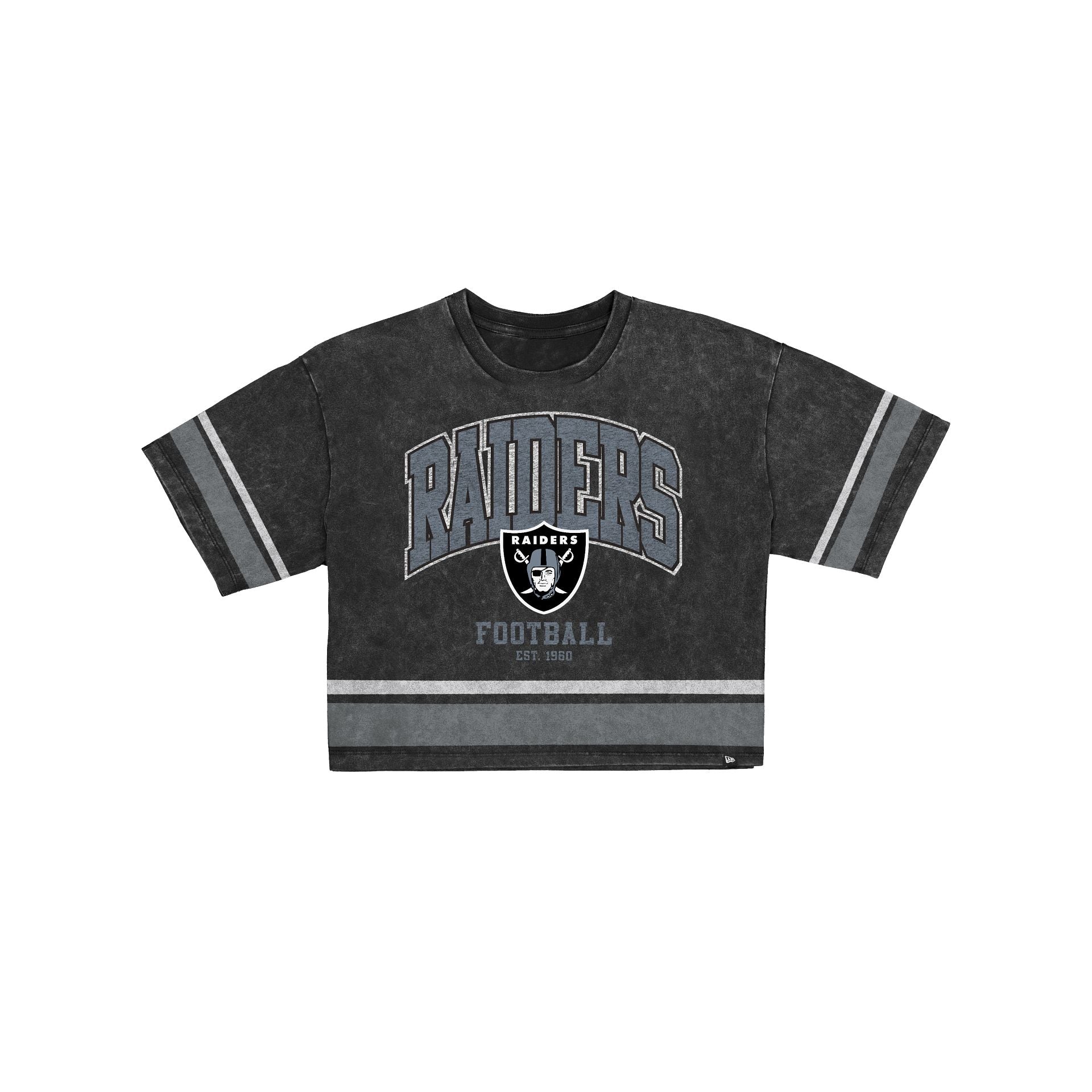 Las Vegas Raiders Women's Vintage Stripe Cropped T-Shirt
