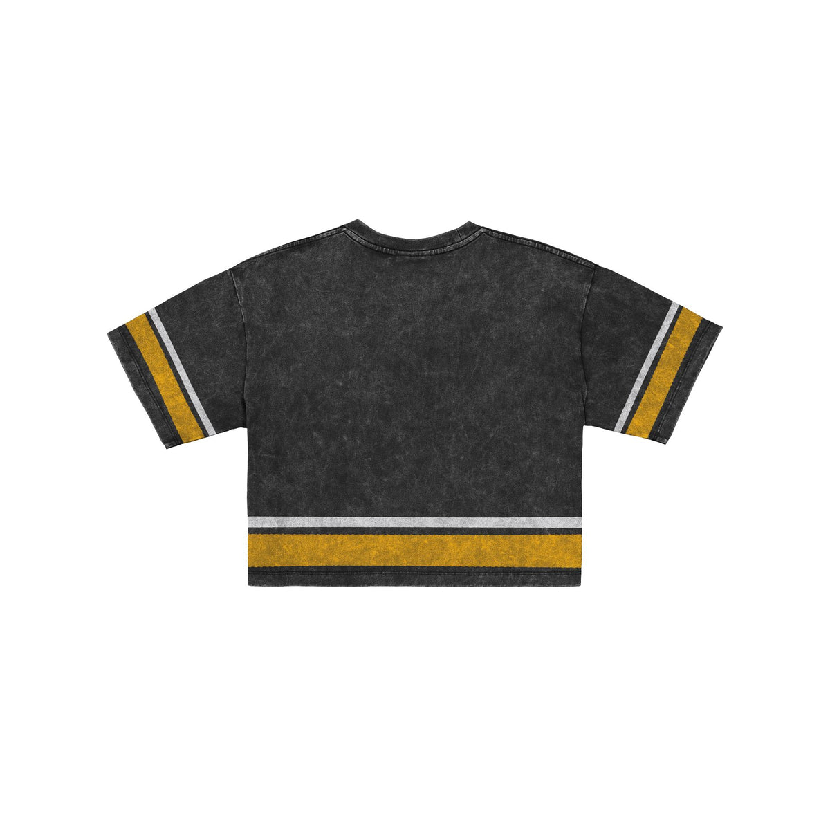 Pittsburgh Steelers Women's Vintage Stripe Cropped T-Shirt
