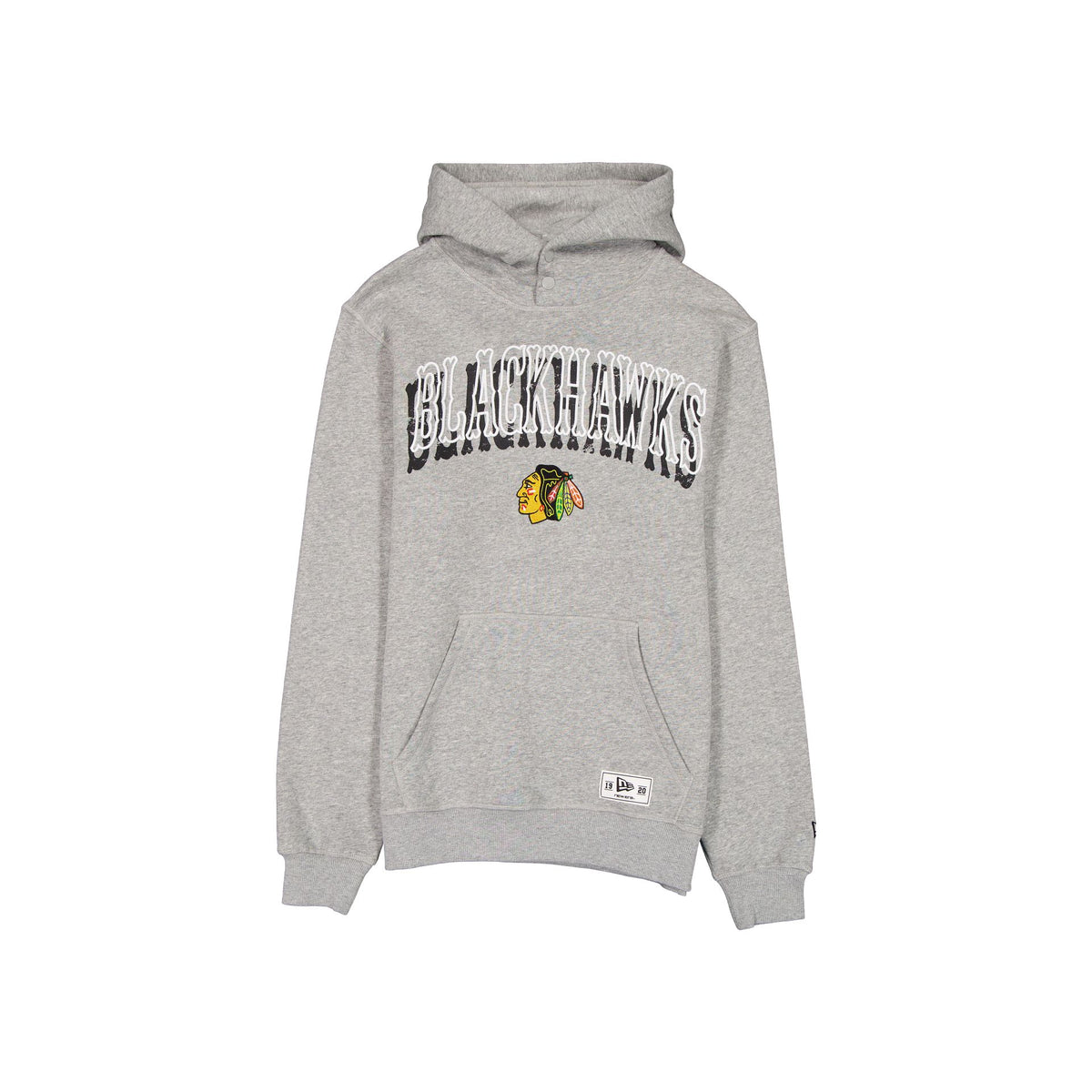 Chicago Blackhawks Heather Gray Varsity Hoodie