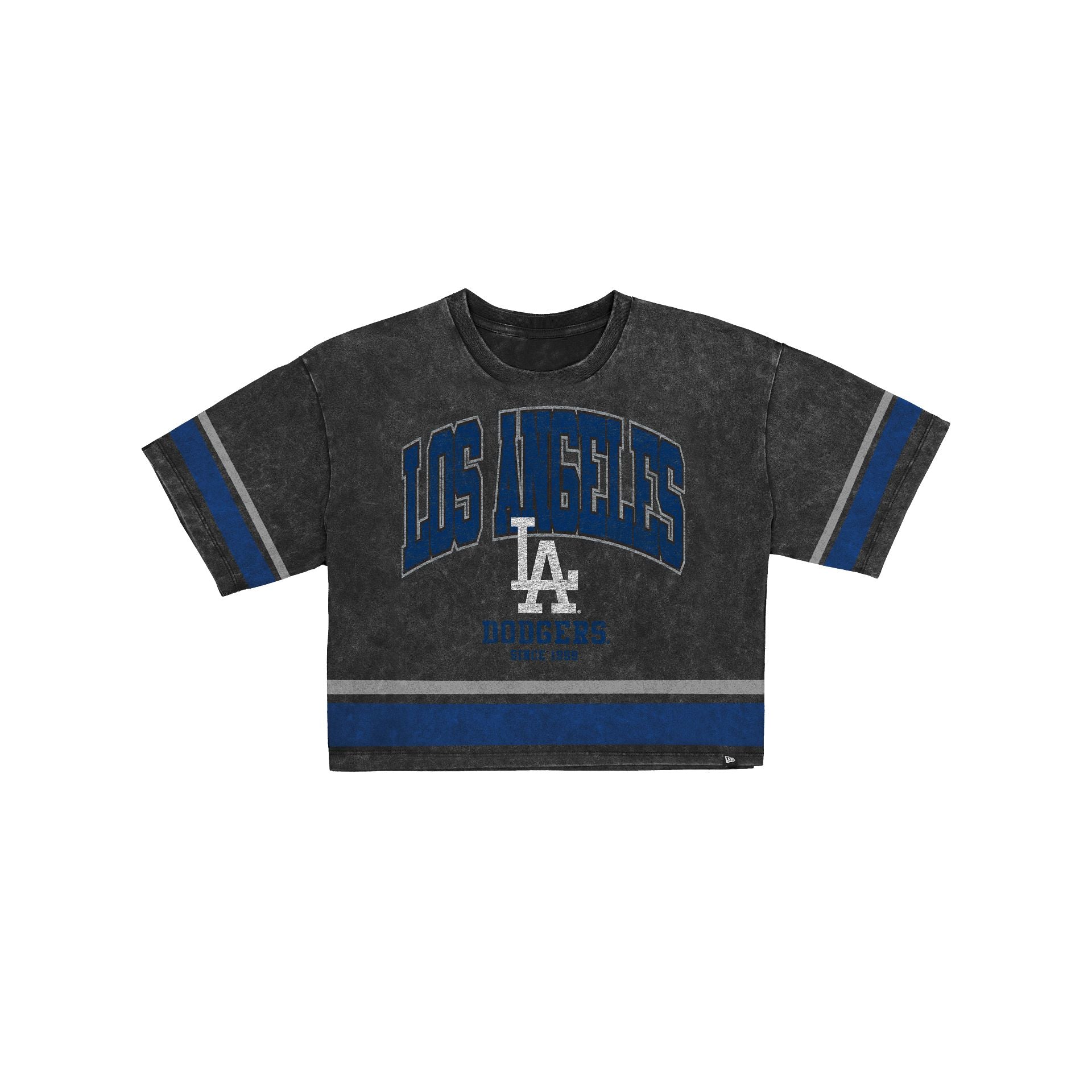Los Angeles Dodgers Women's Vintage Stripe Cropped T-Shirt