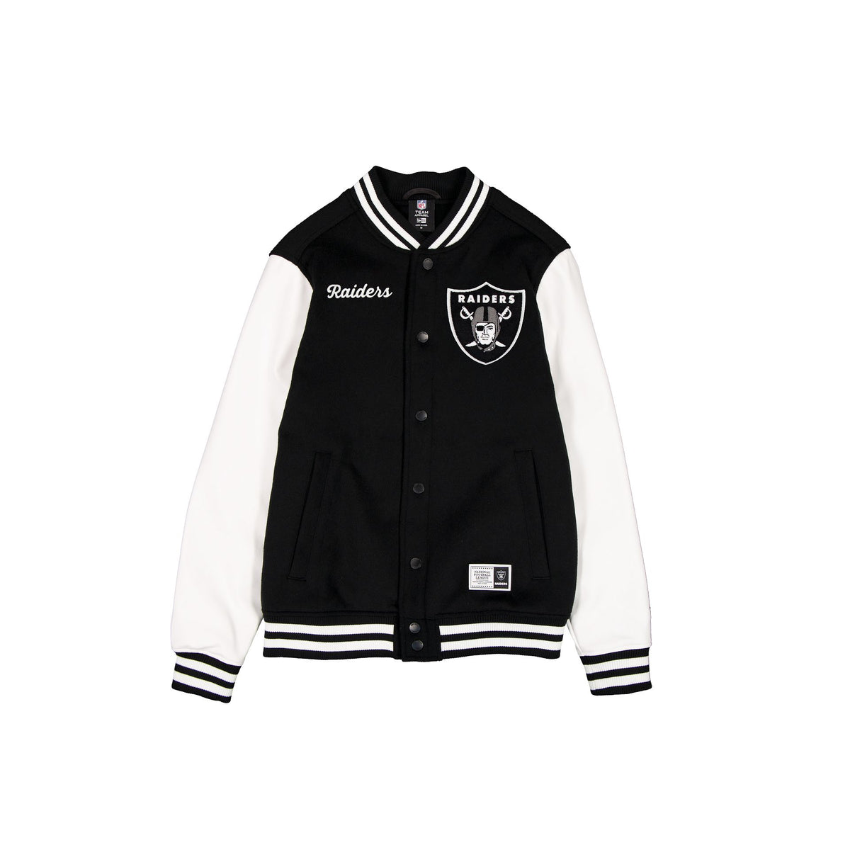 Las Vegas Raiders Black & White Varsity Jacket