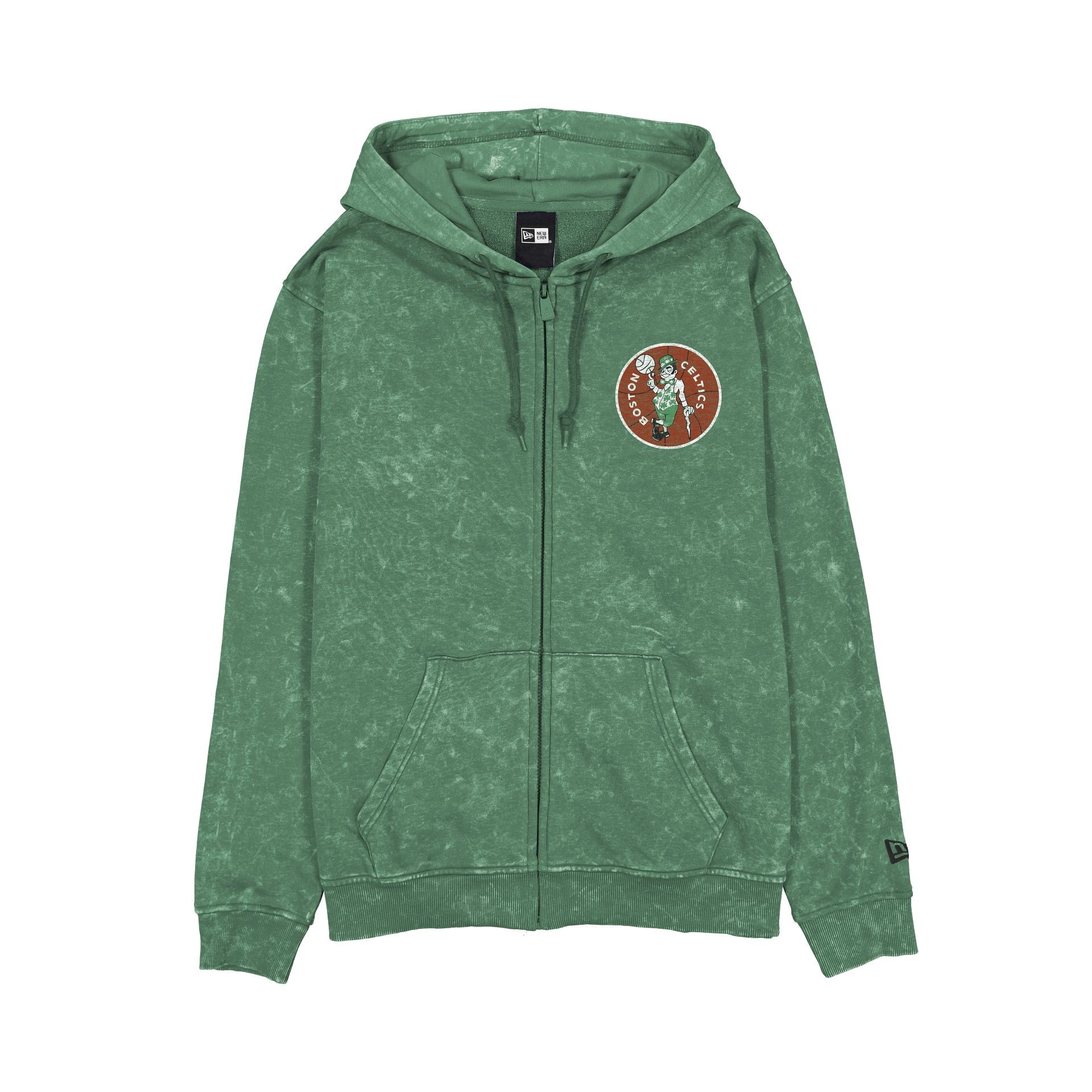 Boston Celtics Washed Graphic Full-Zip Hoodie