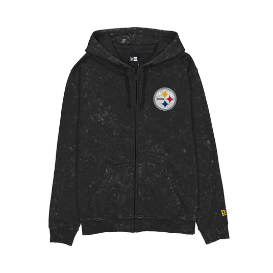 Pittsburgh Steelers Washed Graphic Full-Zip Hoodie