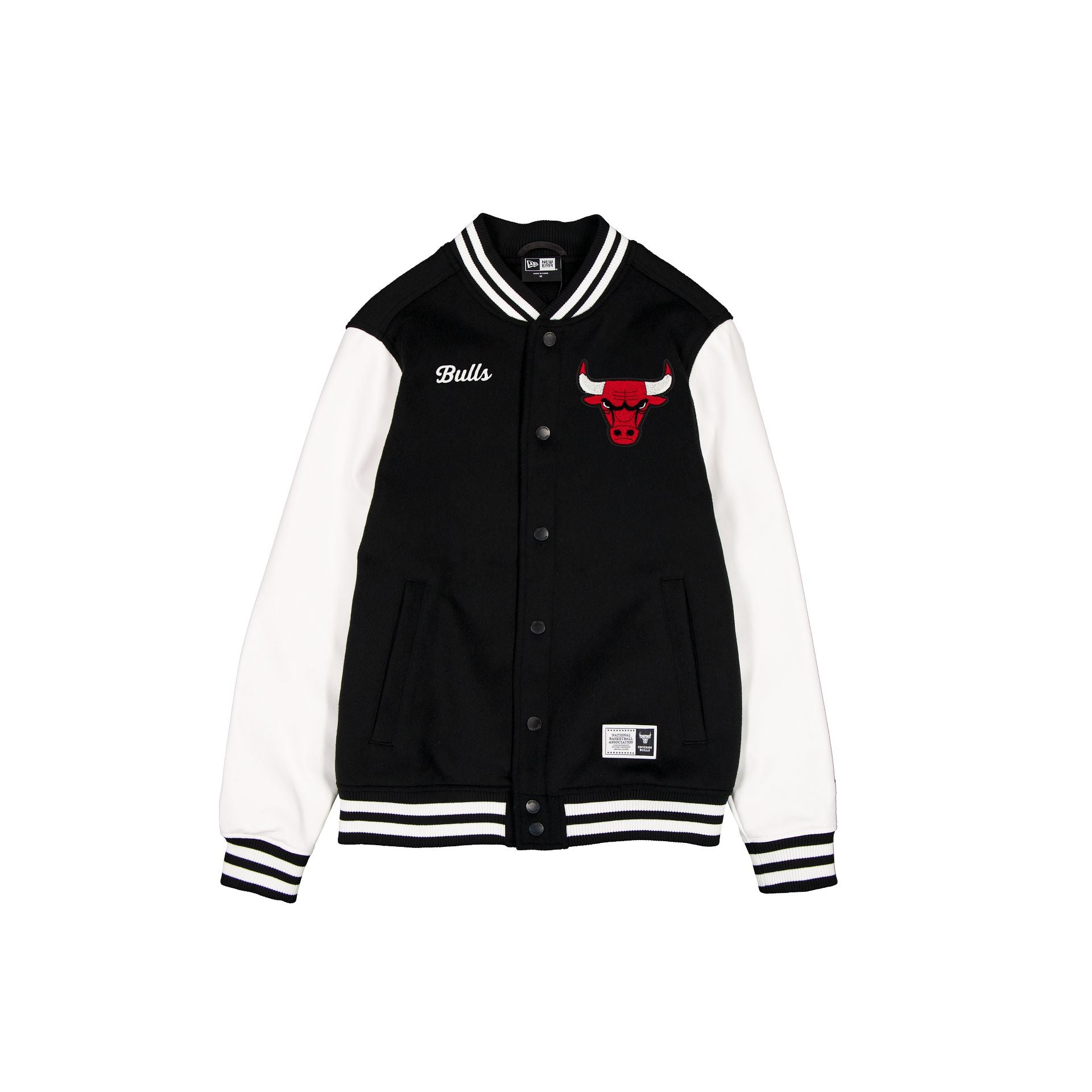 Chicago Bulls Black & White Varsity Jacket