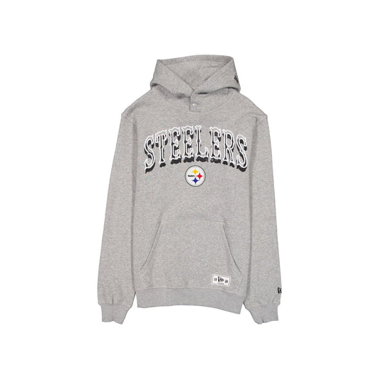 Pittsburgh Steelers Heather Gray Varsity Hoodie