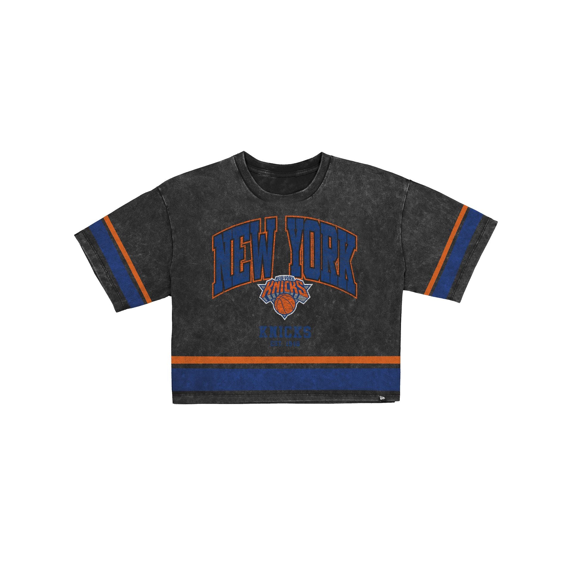 New York Knicks Women's Vintage Stripe Cropped T-Shirt