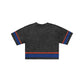 Philadelphia 76ers Women's Vintage Stripe Cropped T-Shirt