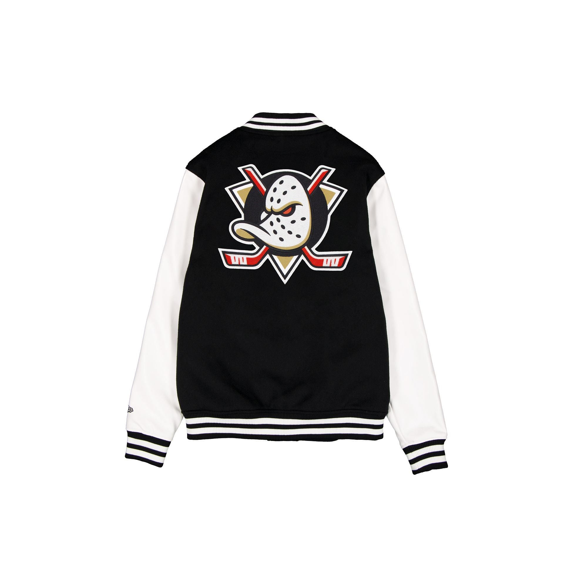 Anaheim Ducks Black & White Varsity Jacket