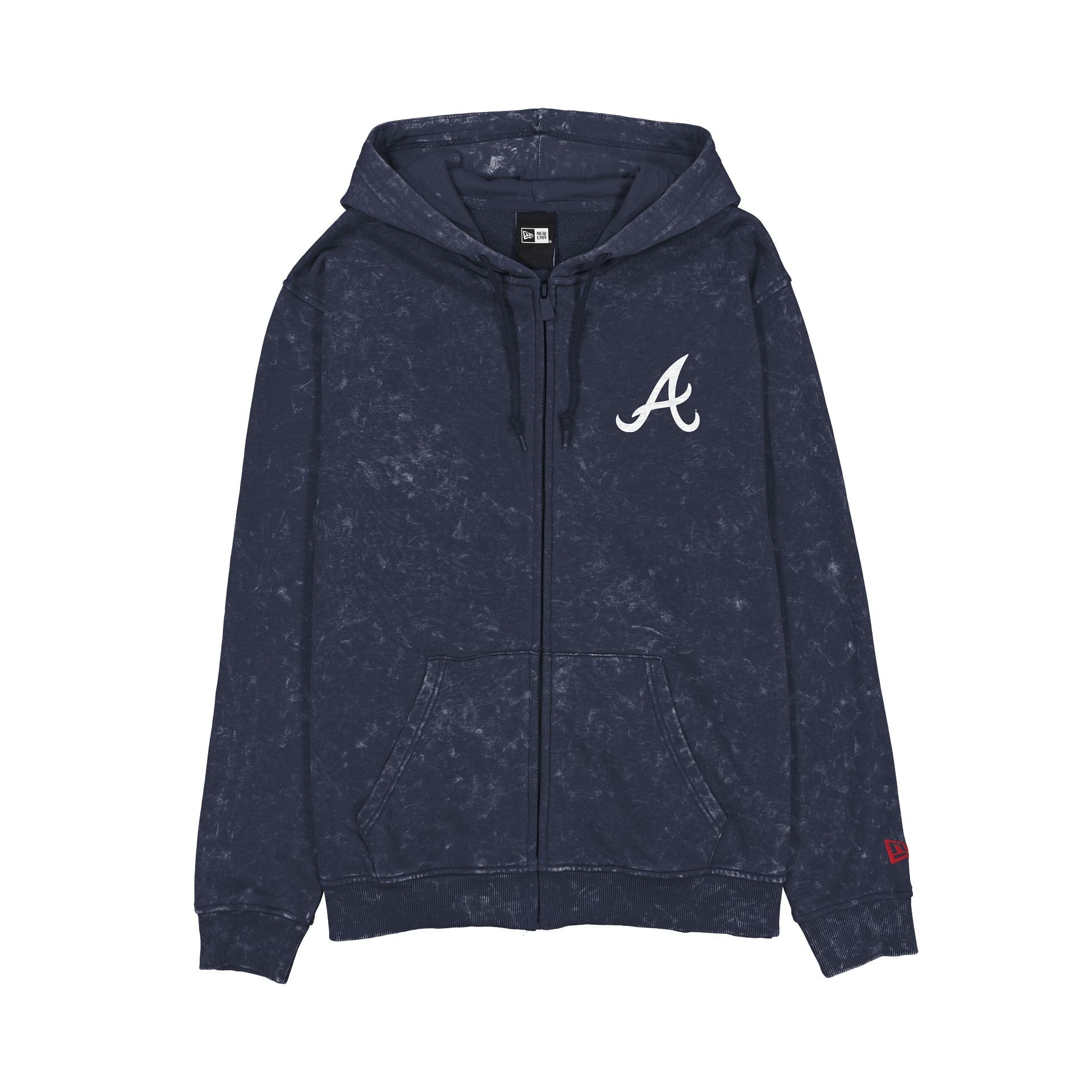 Atlanta Braves Washed Graphic Full-Zip Hoodie