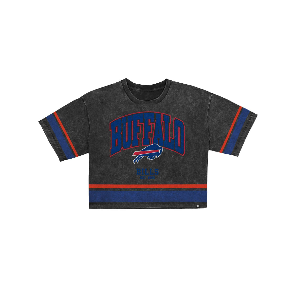 Buffalo Bills Women's Vintage Stripe Cropped T-Shirt