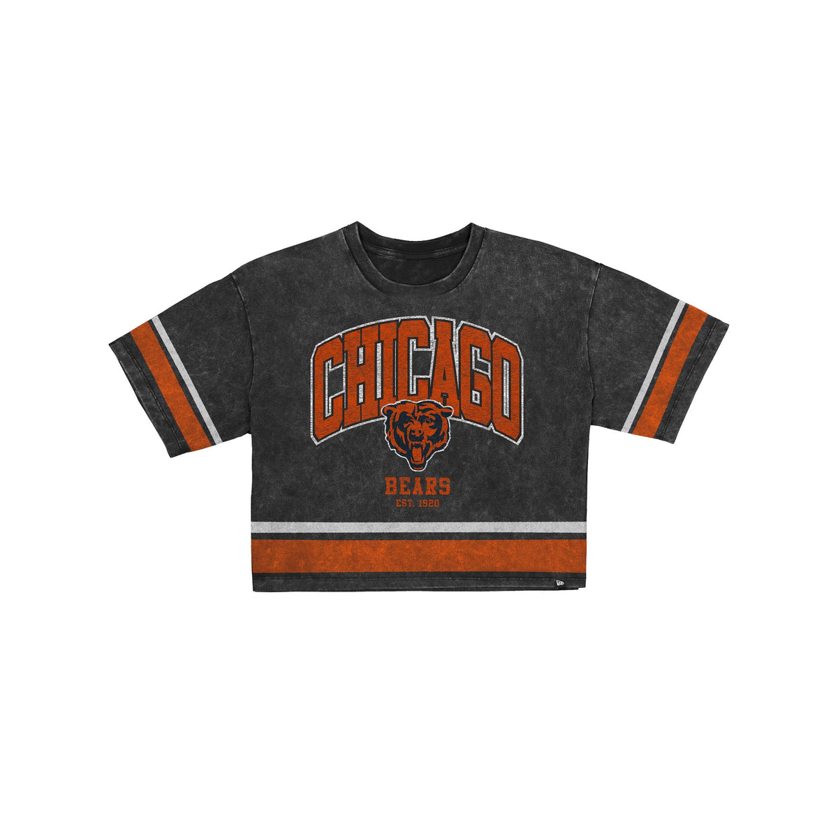 Chicago Bears Women's Vintage Stripe Cropped T-Shirt
