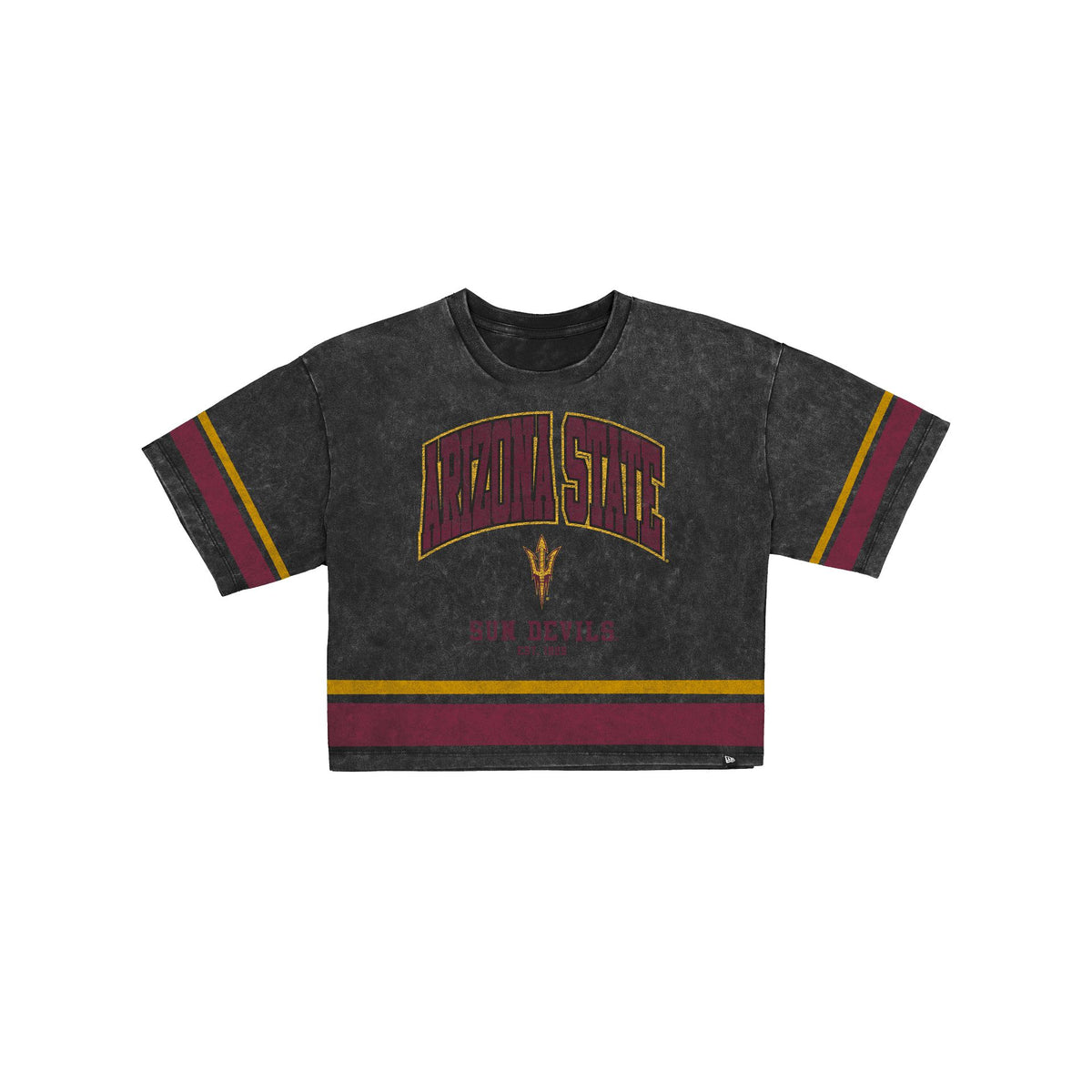Arizona State Sun Devils Women's Vintage Stripe Cropped T-Shirt
