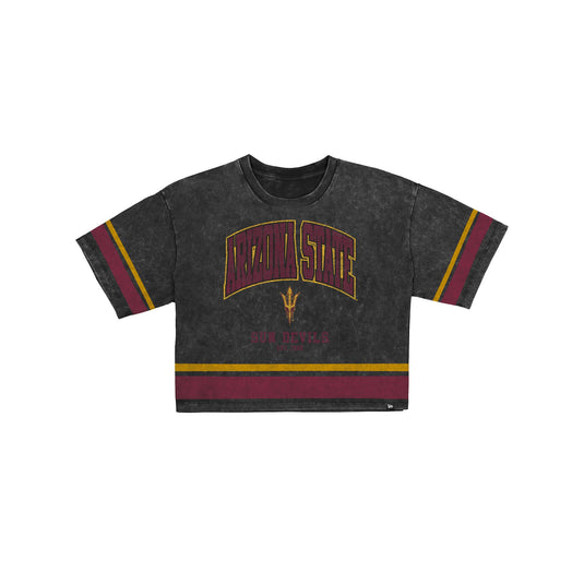 Arizona State Sun Devils Women's Vintage Stripe Cropped T-Shirt