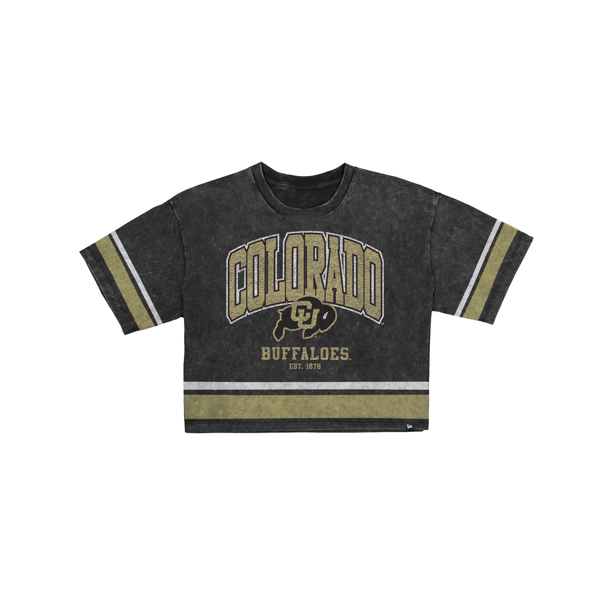 Colorado Buffaloes Women's Vintage Stripe Cropped T-Shirt