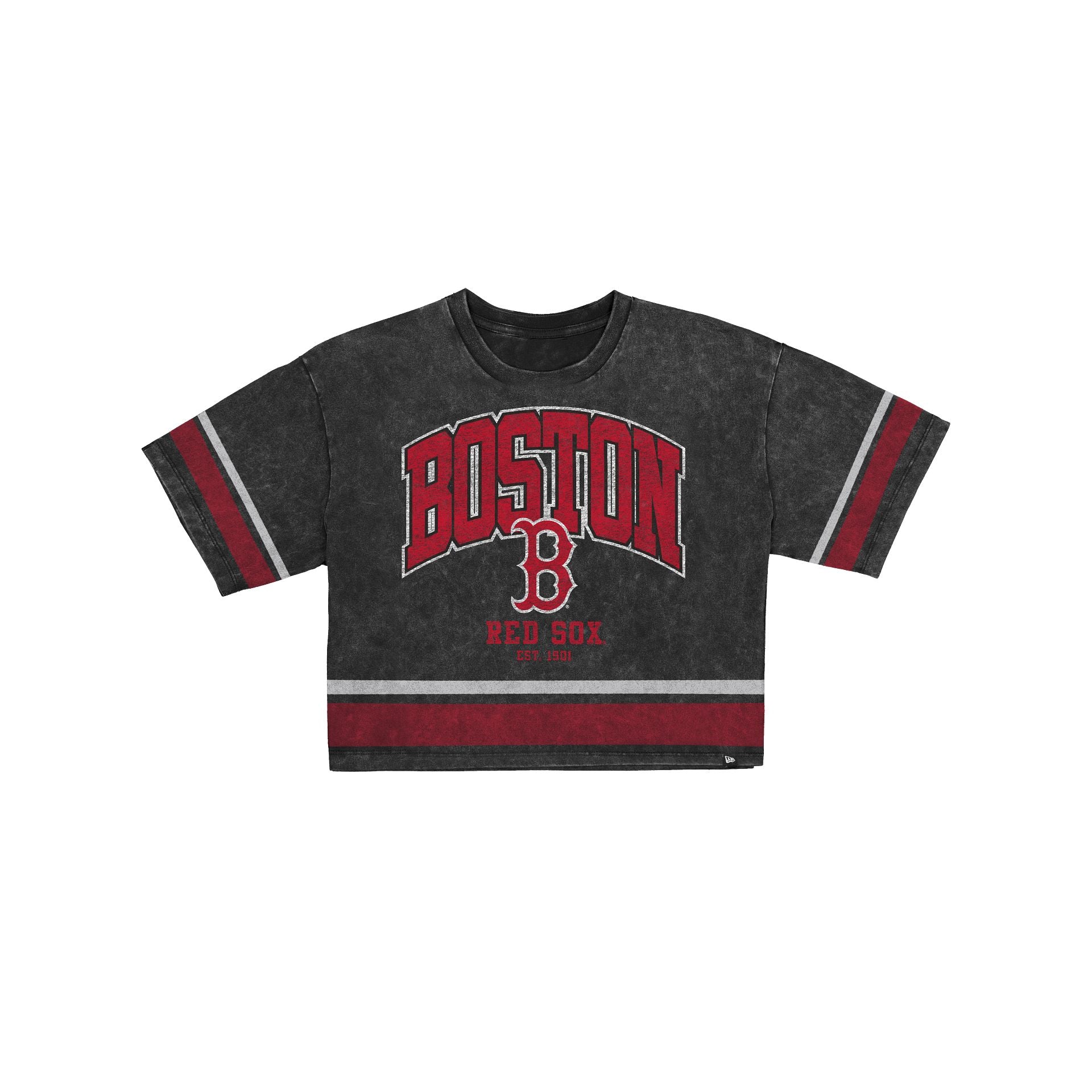 Boston Red Sox Women's Vintage Stripe Cropped T-Shirt