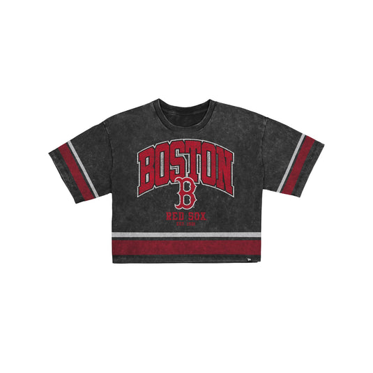 Boston Red Sox Women's Vintage Stripe Cropped T-Shirt