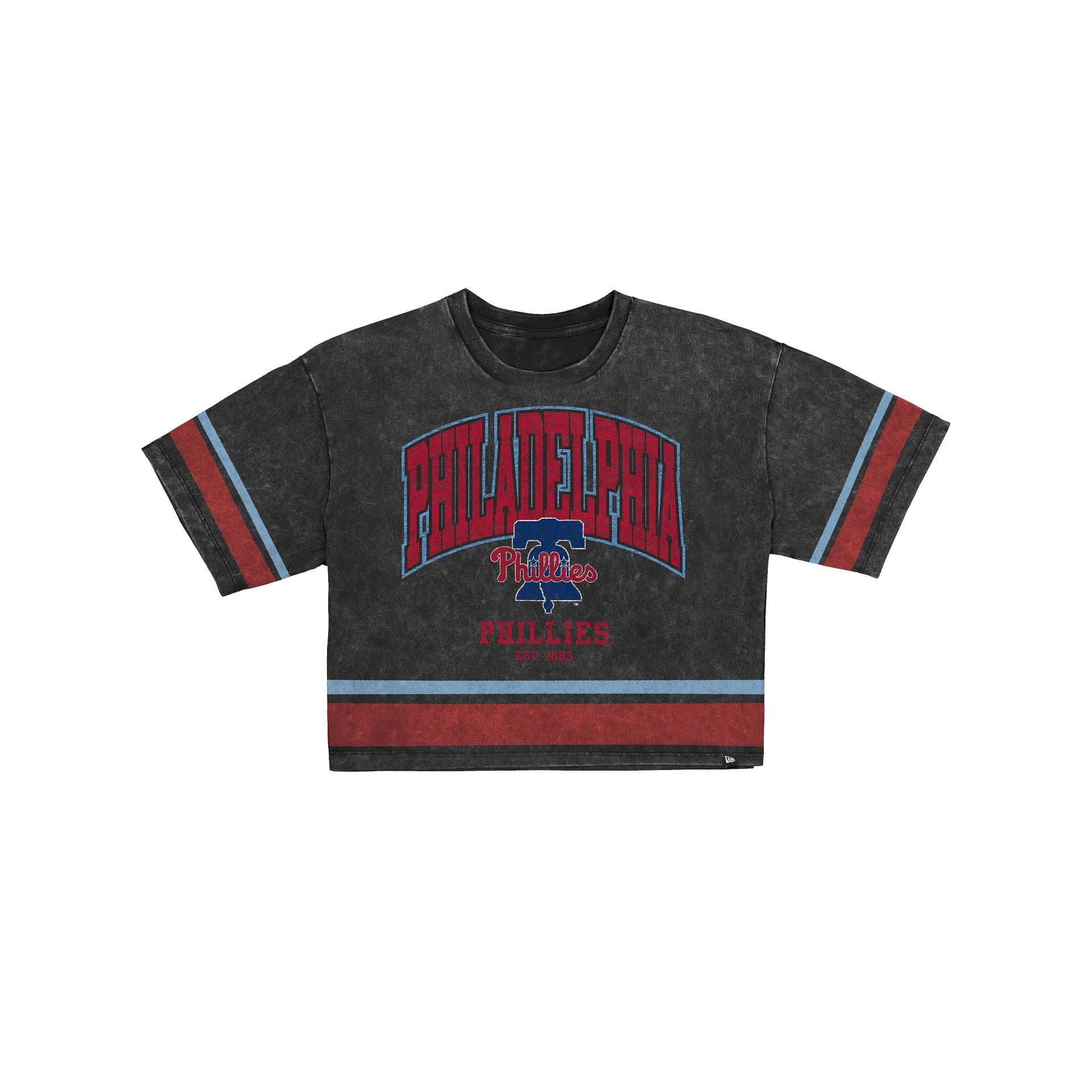 Philadelphia Phillies Women's Vintage Stripe Cropped T-Shirt