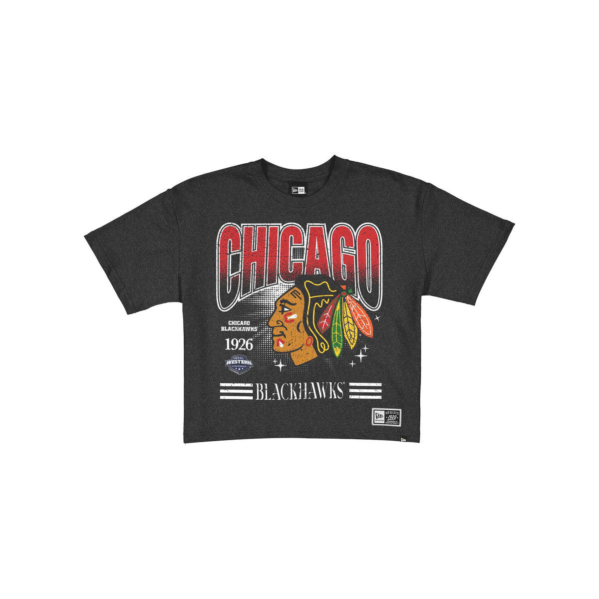 Chicago Blackhawks Women's Throwback Cropped Graphic T-Shirt