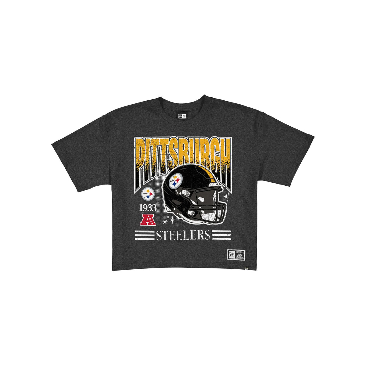 Pittsburgh Steelers Women's Throwback Cropped Graphic T-Shirt
