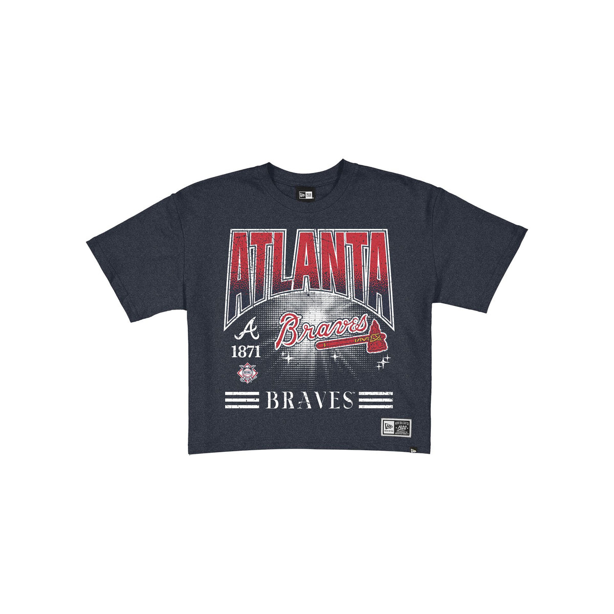 Atlanta Braves Women's Throwback Cropped Graphic T-Shirt