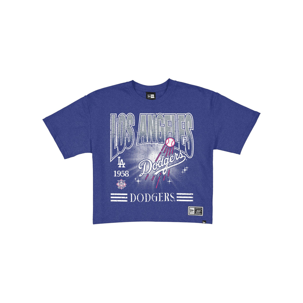 Los Angeles Dodgers Women's Throwback Cropped Graphic T-Shirt