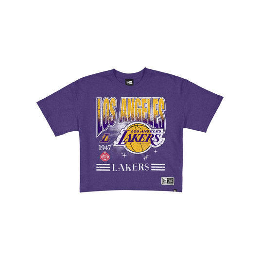 Los Angeles Lakers Women's Throwback Cropped Graphic T-Shirt