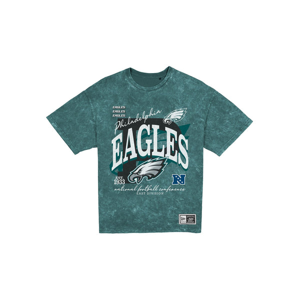 Philadelphia Eagles Women's Throwback Oversized Washed T-Shirt