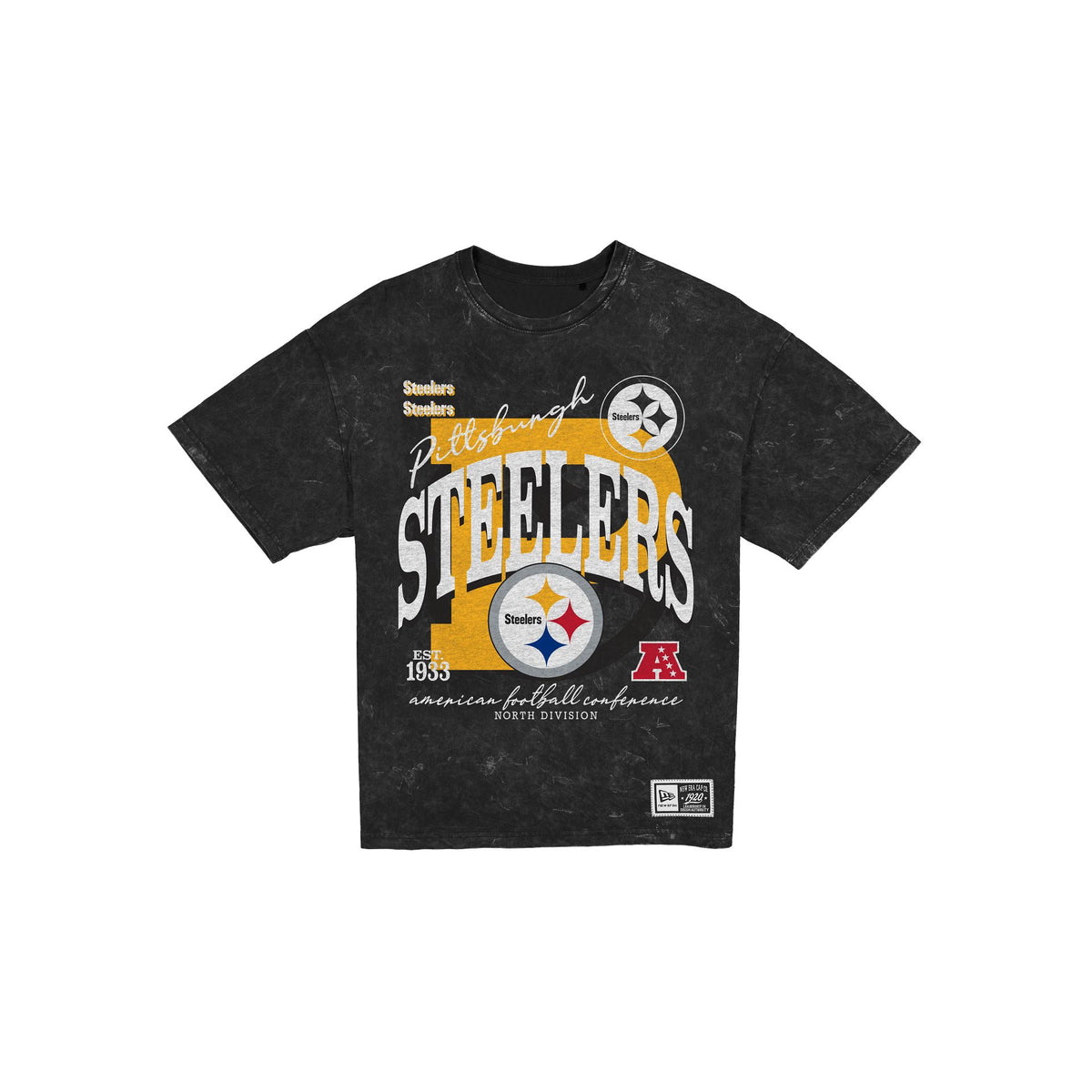 Pittsburgh Steelers Women's Throwback Oversized Washed T-Shirt