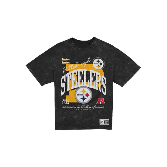 Pittsburgh Steelers Women's Throwback Oversized Washed T-Shirt