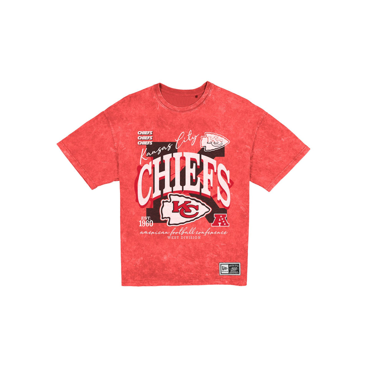 Kansas City Chiefs Women's Throwback Oversized Washed T-Shirt