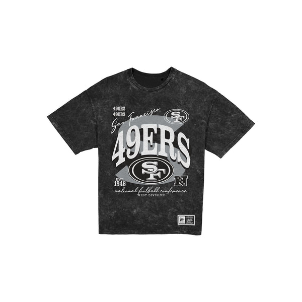 San Francisco 49ers Women's Throwback Oversized Black Washed T