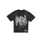 New York Yankees Women's Throwback Oversized Black Washed T-Shirt