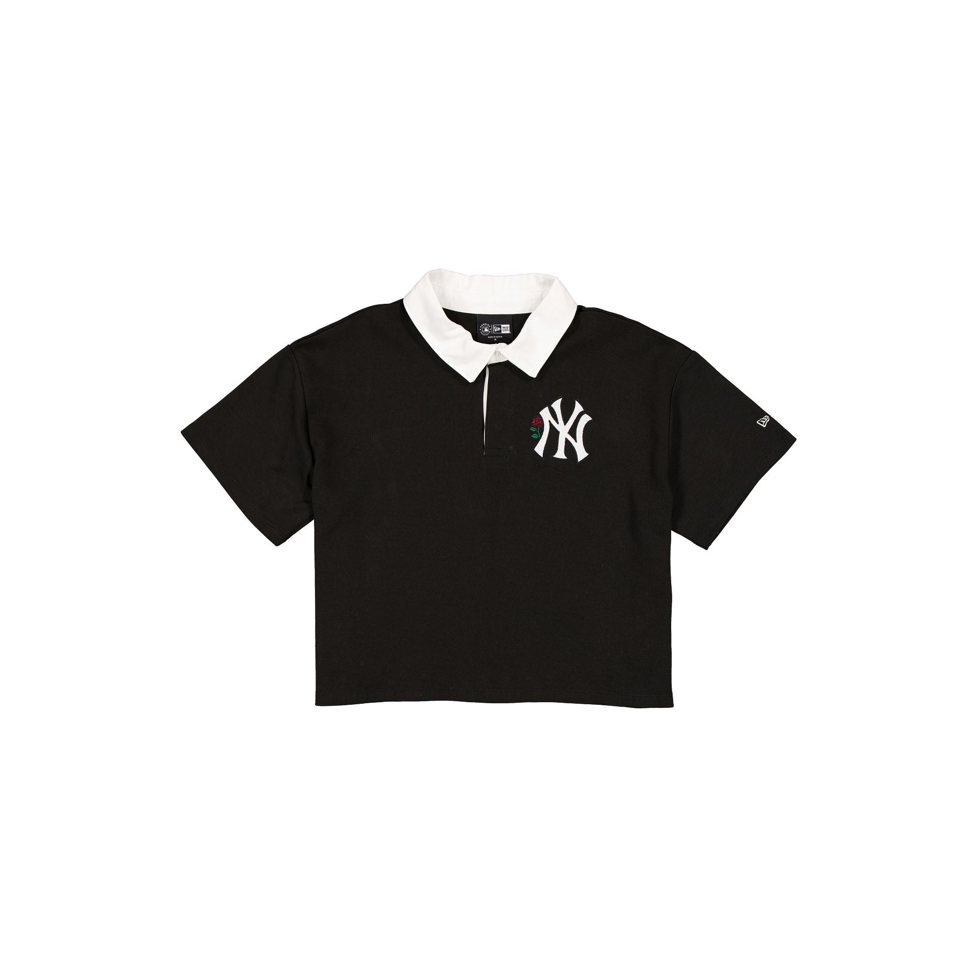 New York Yankees Women's Cropped Black Polo