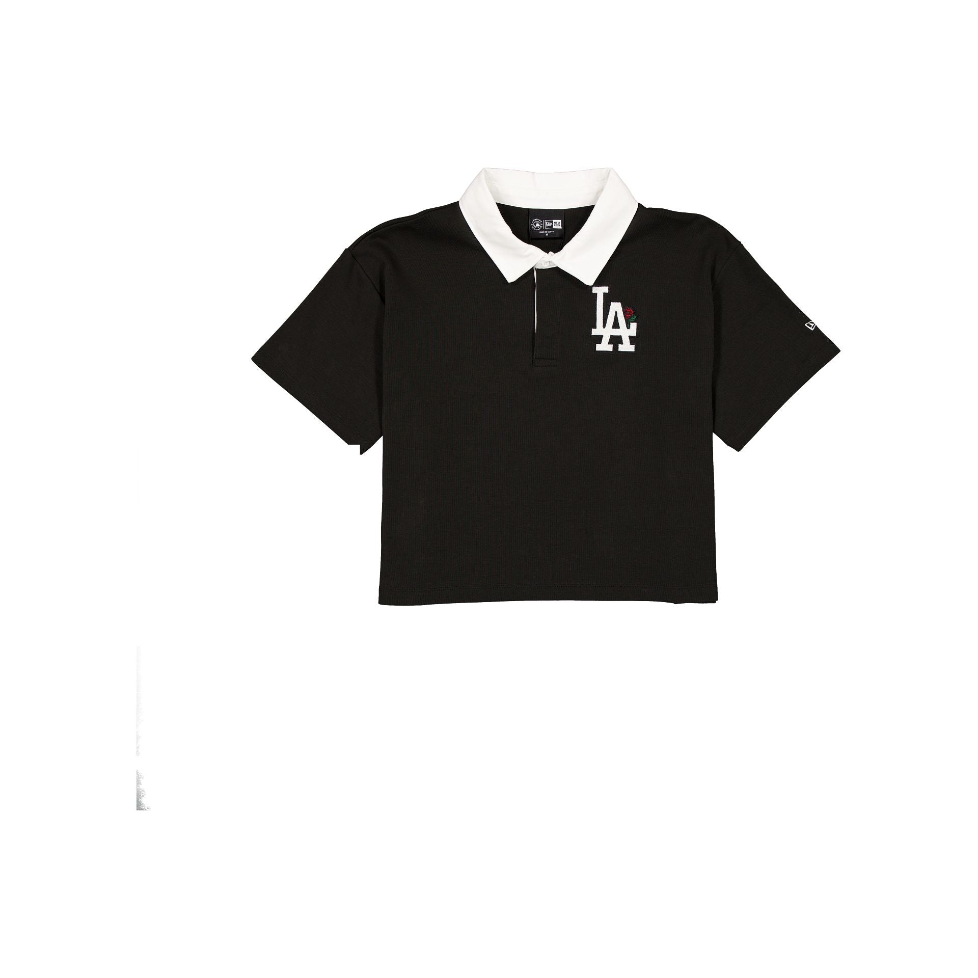 Los Angeles Dodgers Women's Cropped Black Polo