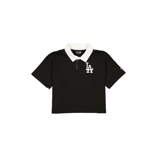 Los Angeles Dodgers Women's Cropped Black Polo