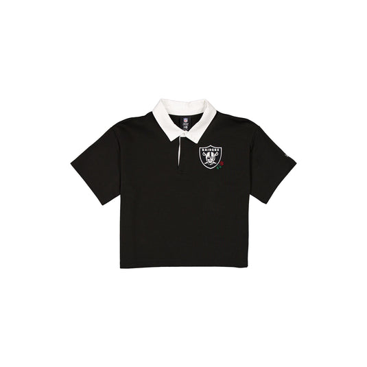 Las Vegas Raiders Women's Cropped Black Polo