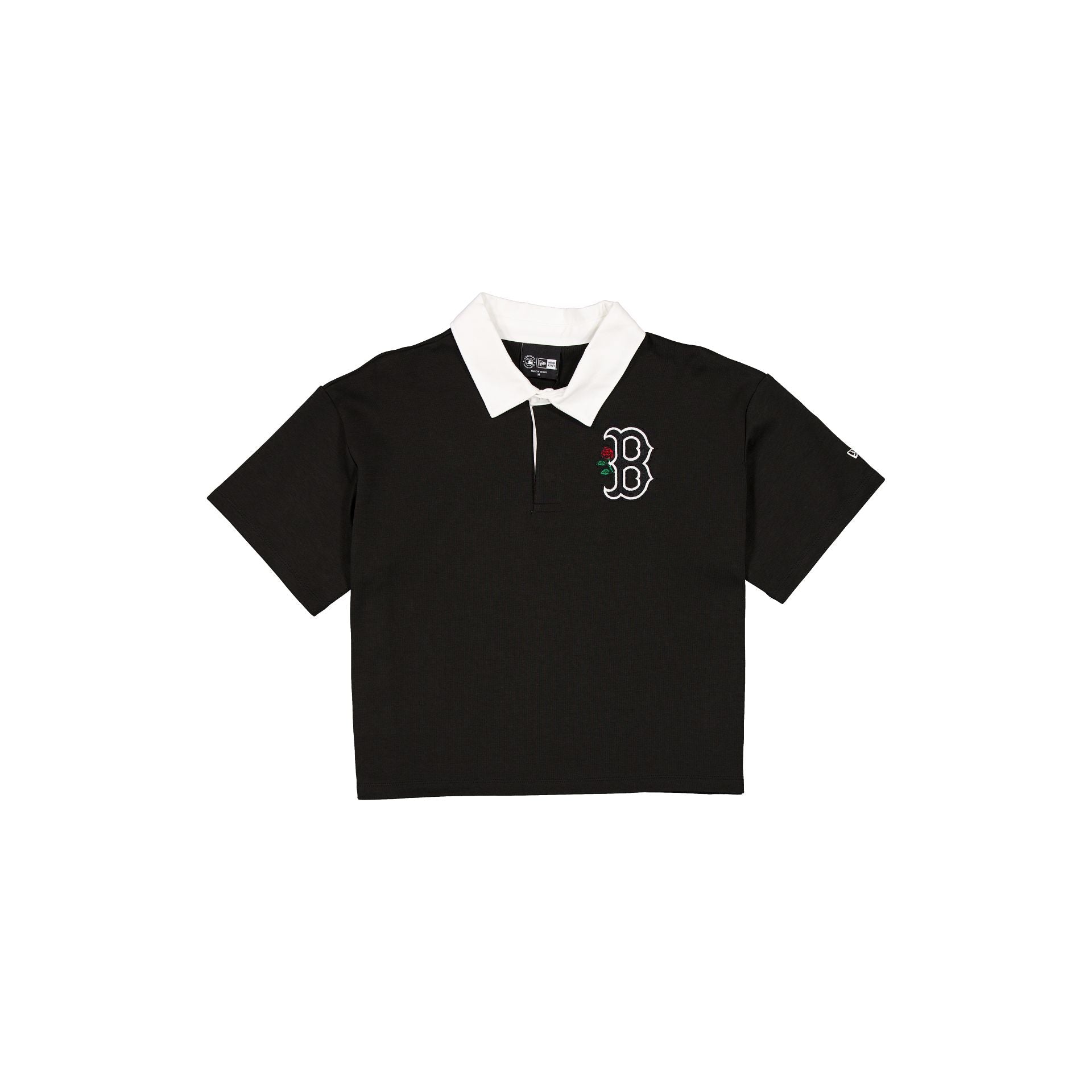 Boston Red Sox Women's Cropped Black Polo