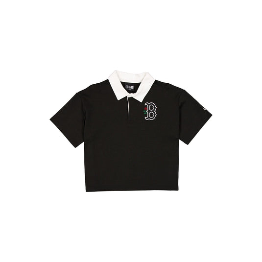 Boston Red Sox Women's Cropped Black Polo