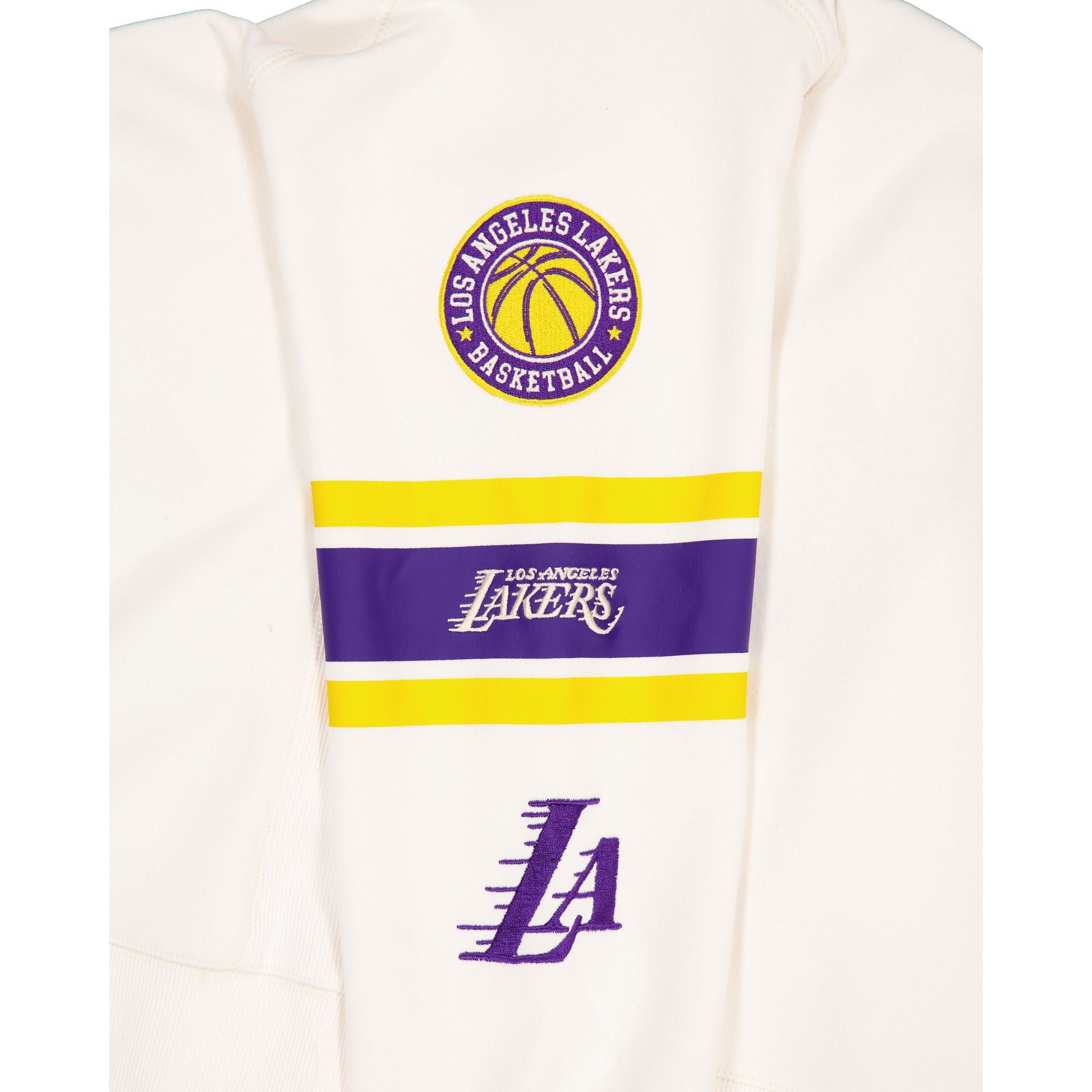 Los Angeles Lakers Women's Chrome White Varsity Crewneck