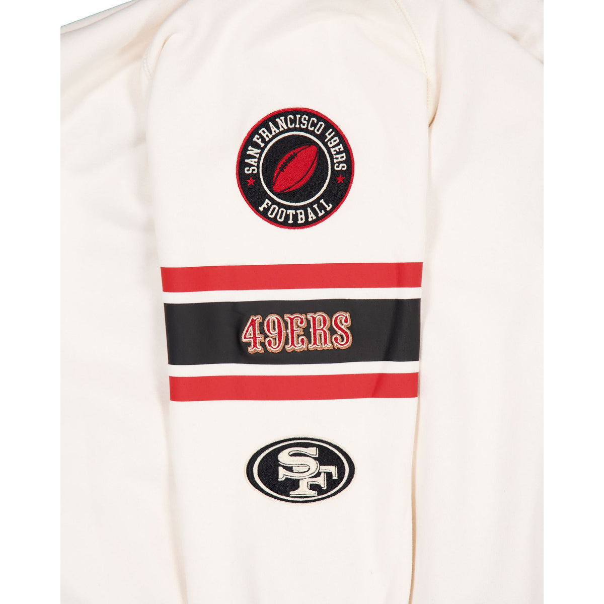 San Francisco 49ers Women's Chrome White Varsity Crewneck