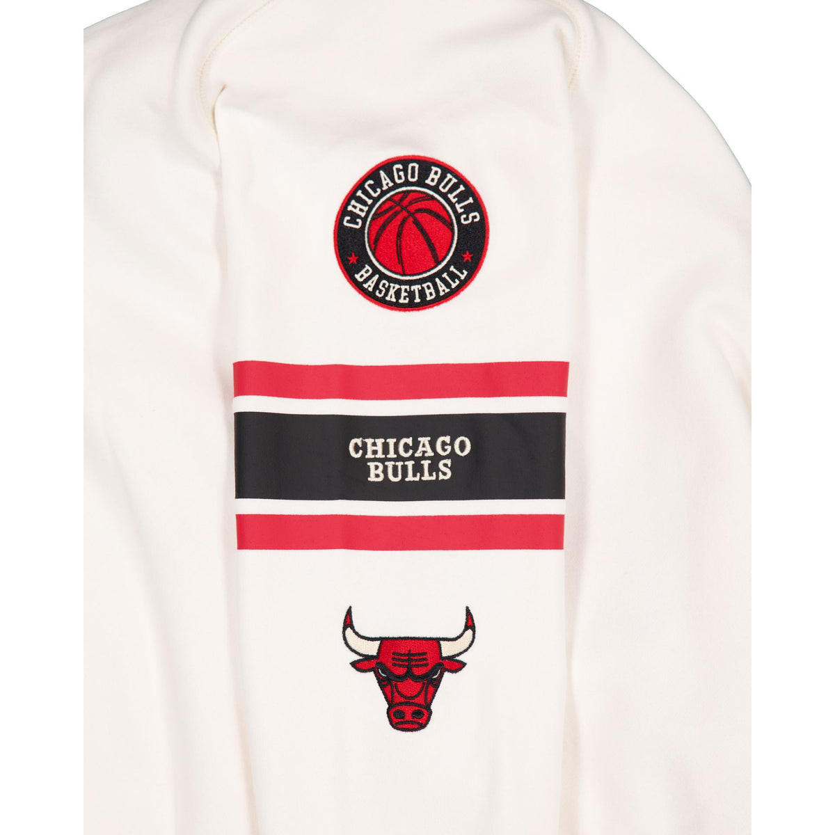 Chicago Bulls Women's Chrome White Varsity Crewneck