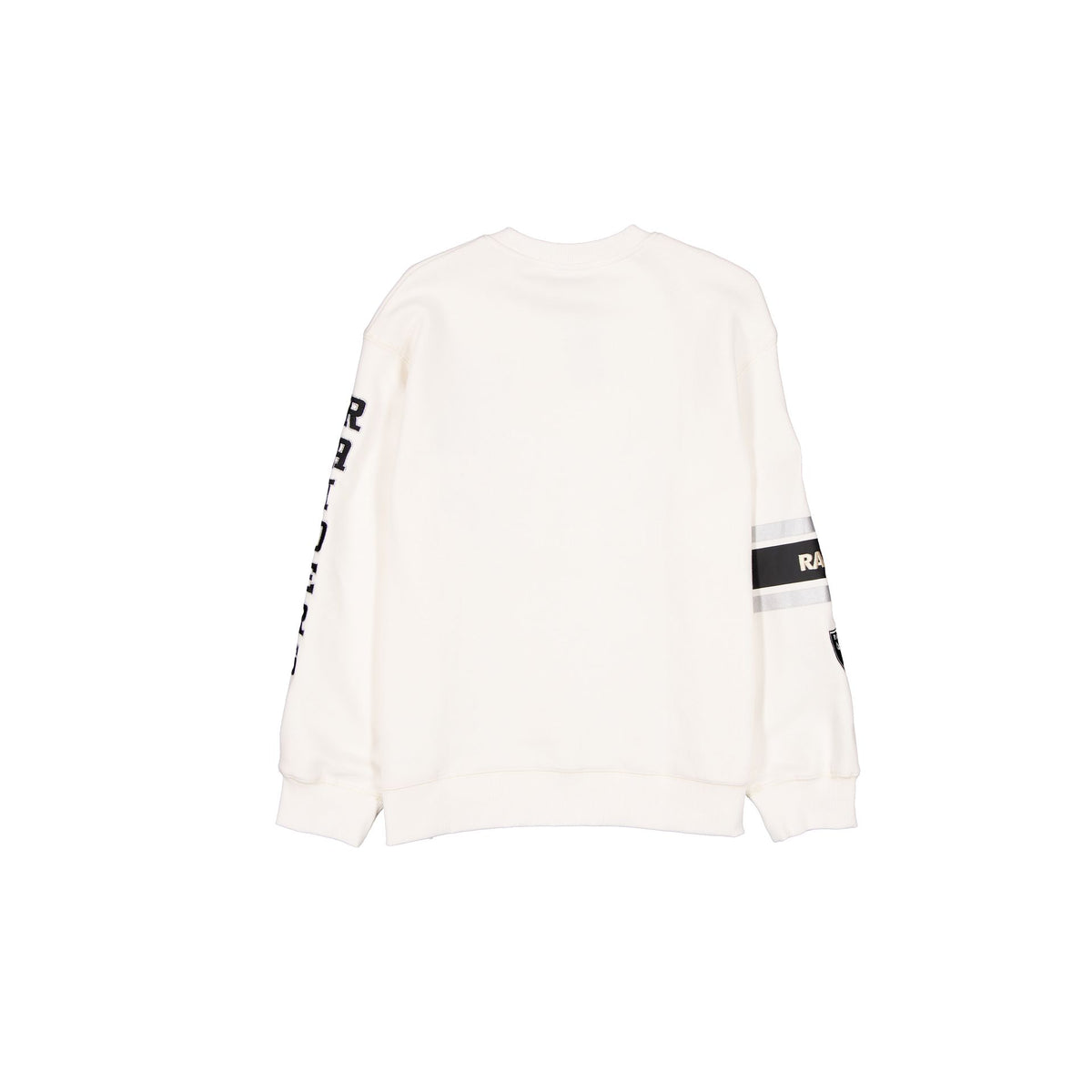 Las Vegas Raiders Women's Chrome White Varsity Crewneck