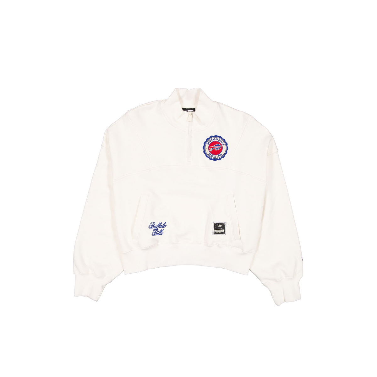 Buffalo Bills Women's Chrome White Quarter Zip