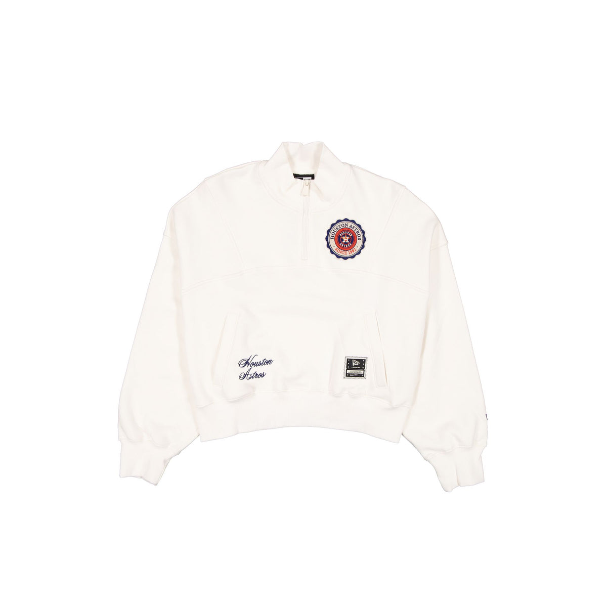 Houston Astros Women's Chrome White Quarter Zip